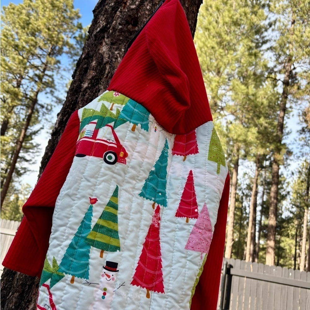 2T Upcycled winter quilted Hoodie - Picture 4 of 10
